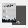 Adventure Mountain Baby Shower Prediction Advice Wishes Bundle Printable Template
