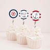 Ahoy It's A Boy Nautical Baby Shower Cupcake Toppers Printable Template