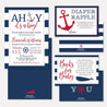 Ahoy It's A Boy Nautical Baby Shower Invitation Suite Printable Template