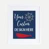 Ahoy It's A Boy Nautical Baby Shower Custom Sign Printable Template