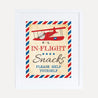 Airplane Baby Shower Snacks Sign Printable Template