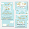 Angel Boy Baby Shower Invitation Suite Printable Template