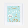Angel Boy Baby Shower Thank You Sign Printable Template