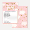 Angel Girl Baby Shower Games Set Printable Template