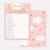 Angel Girl Baby Shower Games Set Printable Template