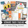 Back To School Complete Party Package Printable Templates