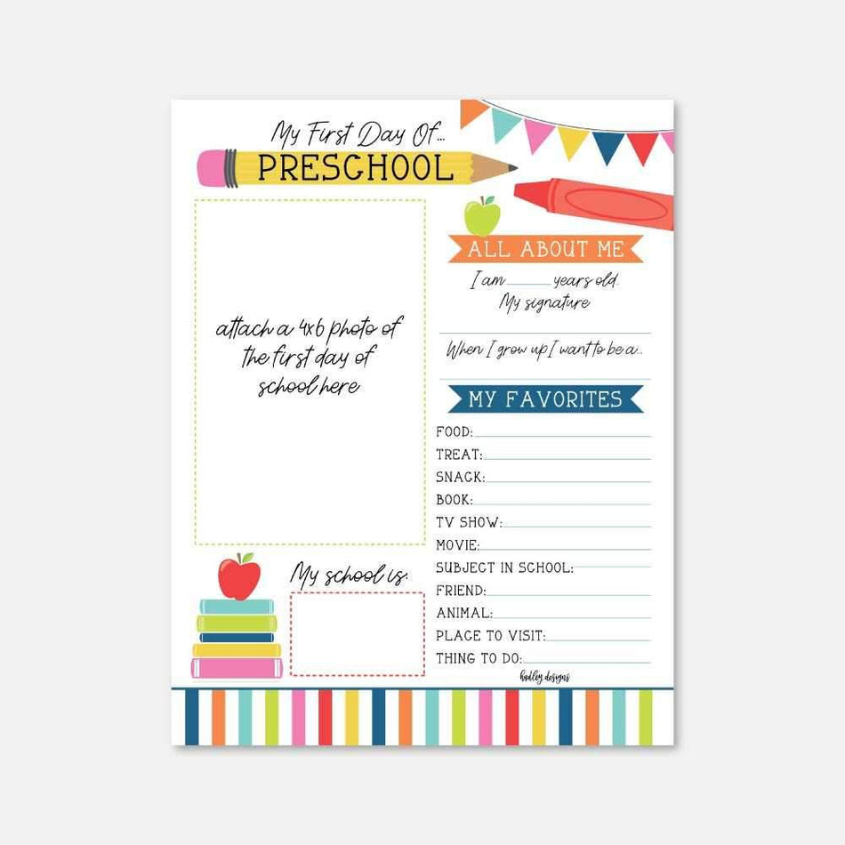 Back To School Interview Printable Template