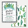 Cactus Gender Reveal Invitation Taco Fiesta Themed
