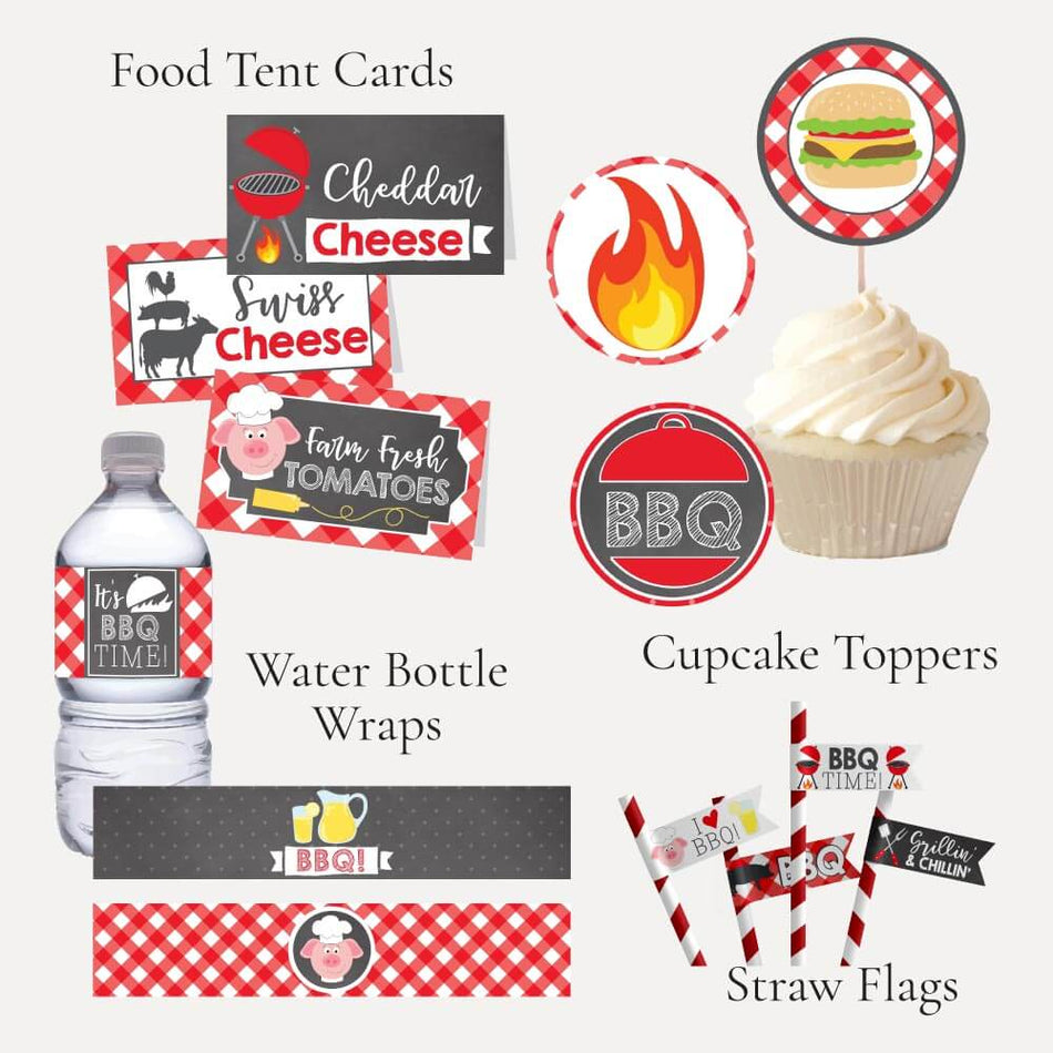 Printable Backyard BBQ Complete Package Template | Hadley Designs