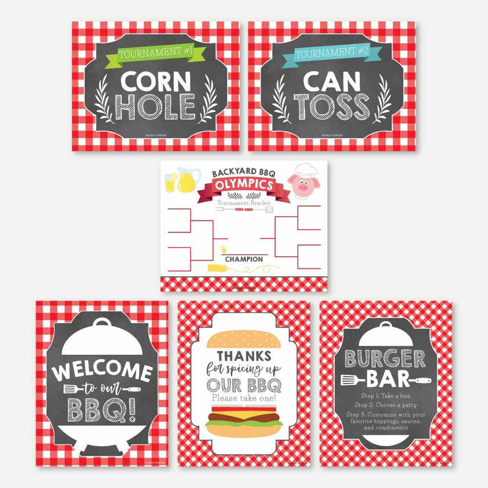 Backyard BBQ Sign Package Template
