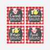 Backyard BBQ Side Dish Labels Printable