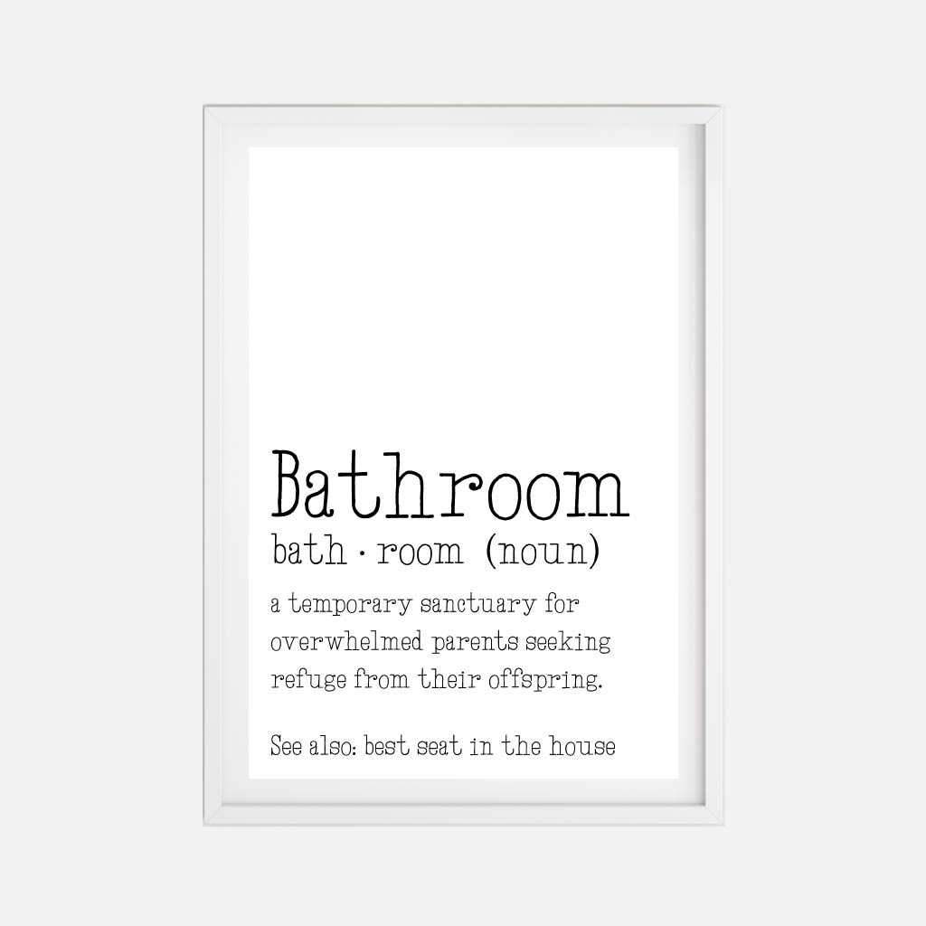 Printable Bathroom Definition Wall Art Template Hadley Designs