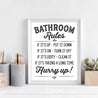 Bathroom Rules Wall Art Bathroom Home Decor Sign Printable Template
