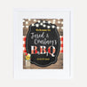 BBQ Baby Shower Welcome Sign Printable Template