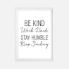 Be Kind Work Hard Wall Art Inspirational Home Decor Sign Printable Template