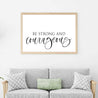 Be Strong and Courageous Wall Art Inspirational Home Decor Sign Printable Template