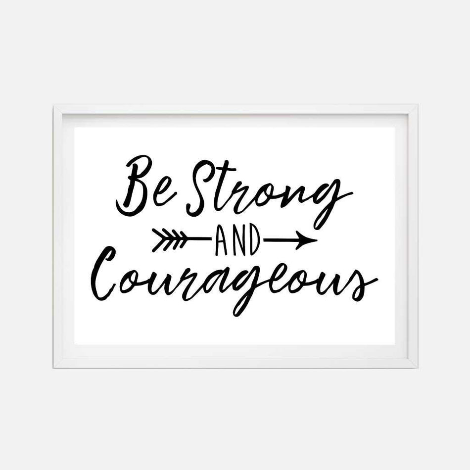 Be Strong Arrow Wall Art Inspirational Home Decor Sign Printable Template