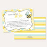 Bee Baby Shower Book Request Card Printable Template