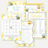 Bee Baby Shower Games Set Printable Template
