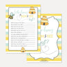 Bee Baby Shower Who Knows Mommy Best Game Printable Template