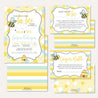 Bee Baby Shower Invitation Suite Printable Template