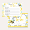 Bee Baby Shower Wishes Card Printable Template