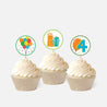 Happy Birthday Cupcake Treat Toppers