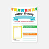 Birthday Sibling Card Printable Template