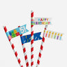 Happy Birthday Straw Flag Printable