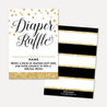 Black and Gold Baby Shower Diaper Raffle Printable Template