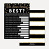Black and Gold Baby Shower Who Knows Mommy Best Game Printable Template