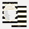 Black and Gold Baby Shower Games Set Printable Template