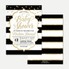 Black and Gold Baby Shower Invitation Printable Template