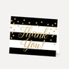 Black and Gold Baby Shower Thank You Card Printable Template