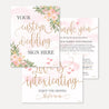 Blush Floral Arch Wedding Sign Set Printable Template