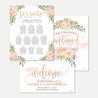 Blush Floral Arch Wedding Sign Set Printable Template