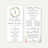 Blush Floral Modern Wedding Program Printable Template
