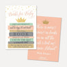 Book Themed Baby Shower Book Request Card Printable Template