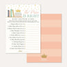 Book Themed Baby Shower Games Set Printable Template