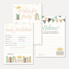 Book Themed Baby Shower Prediction Advice Wishes Bundle Printable Templat
