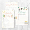 Book Themed Baby Shower Prediction Advice Wishes Bundle Printable Templat