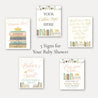 Book Themed Baby Shower Complete Package Set Printable Template