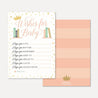 Book Themed Baby Shower Prediction Advice Wishes Bundle Printable Templat