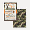 Hunting Camo Kids Party Invitation Printable Template