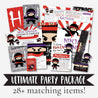 Ninja Kids Party Ultimate Package Templates Kit Decorations Set