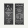 Chalk Simple Greenery Wedding Program Printable Template
