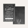 Chalk Simple Greenery Wedding Save The Date Printable Template