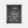 Chalk Simple Greenery Wedding Favors Sign Printable Template