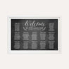 Chalk Simple Greenery Wedding Seating Chart Sign Printable Template