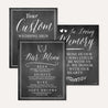 Chalk Simple Greenery Wedding Sign Set Printable Template